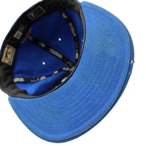 Denver Nuggets NBA Basketball New Era 59Fifty Blue Fitted Hat Cap Wool 7 1/4 - Picture 9 of 10